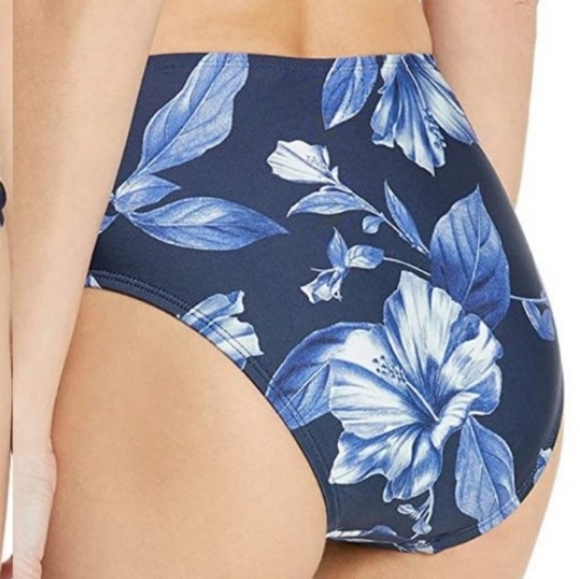 LA BLANCA | Navy Blue Floral Bikini. Sz. 6 - Picture 2 of 12
